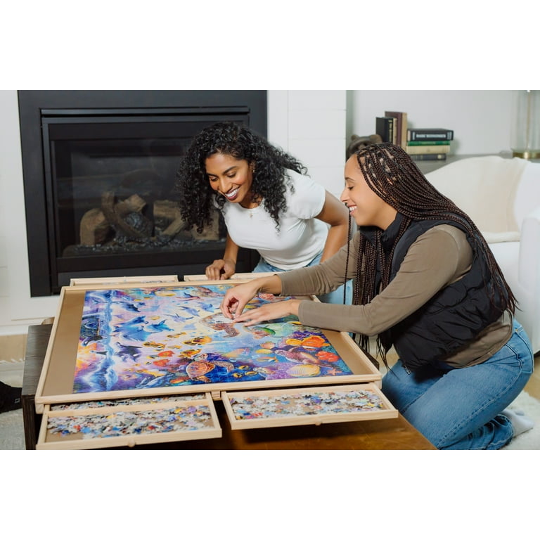 Buffalo Games - Wood Puzzle Table - Jumbo Size Fits Up to 2000pc