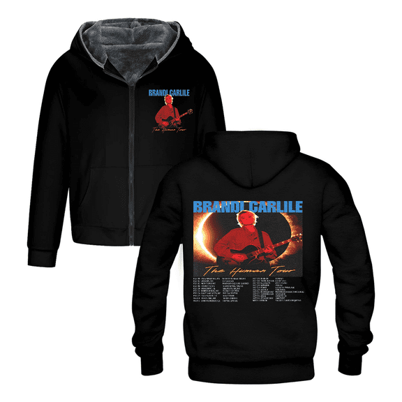 Brandi Carlile The Human Tour 2026 Zipper hooded cotton jacket Winter Clothing