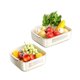 thumbnail image 1 of Paquete de 2 cestas de drenaje grandes y medianas for frutas y verduras, coladores de alimentos multifuncionales, 1 of 6