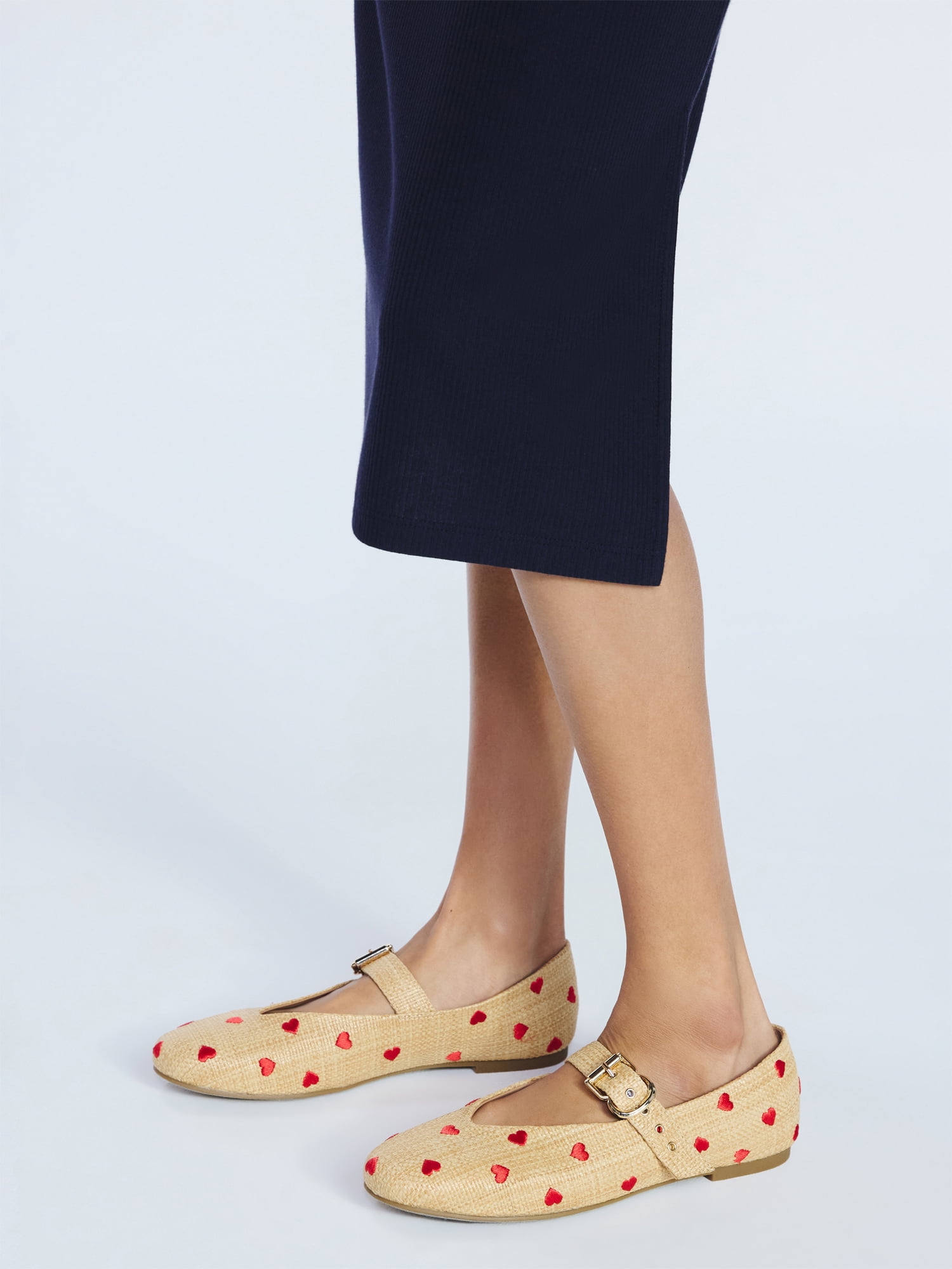 Free Assembly Women's Heart Mary Jane Ballet Flats