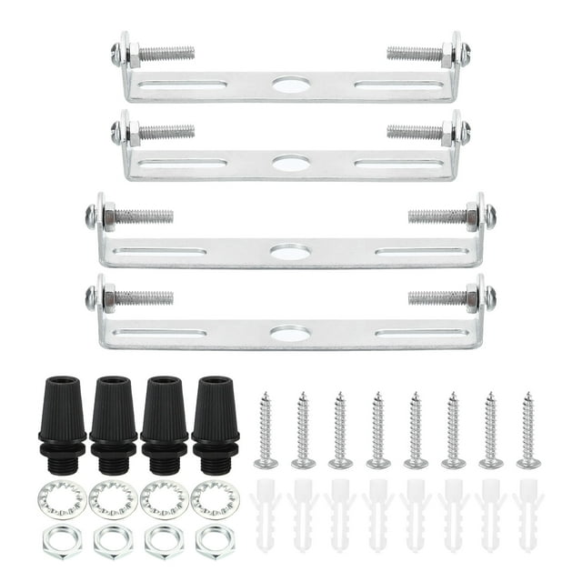 Unique Bargains 90mm 100mm Ceiling Light Plate Kit Light Fixture Mounting Bracket Crossbar for Pendant Wall Light 4 Set