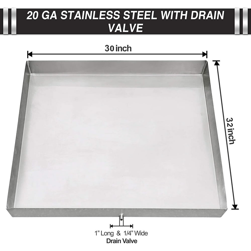 NoRust Stainless Steel Washing Machine Drip Pan Avoid Water Damage