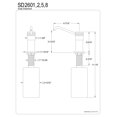 thumbnail image 4 of Kingston Brass SD2602 Milano Soap Dispenser, Polished Brass, 4 of 4