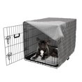 thumbnail image 5 of Abstract Dog Crate Cover, Slanted Art Deco Inspired Pattern of Striped Leafy in Monochrome Style, Easy to Use Pet Kennel Cover Small Dogs Puppies Kittens, 7 Sizes, Dark Grey White, by Ambesonne, 5 of 6