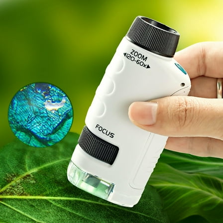 Luxshiny Handheld Microscope Portable Magnifier for School Experiments to Enhance Learning