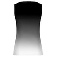 thumbnail image 3 of Gibobby Camiseta sin mangas con cuello en V informal para mujer Camiseta con cuello en V y estampado degradado(Negro,CH), 3 of 4