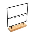 thumbnail image 2 of Esquirla Jewelry Display Rack Ear Card Display Holder for Ear Cards Keychains Black, 2 of 7