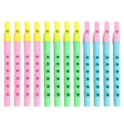 PAMINGONO 12Pcs Plastic Recorder Music Flute Assorted Colors