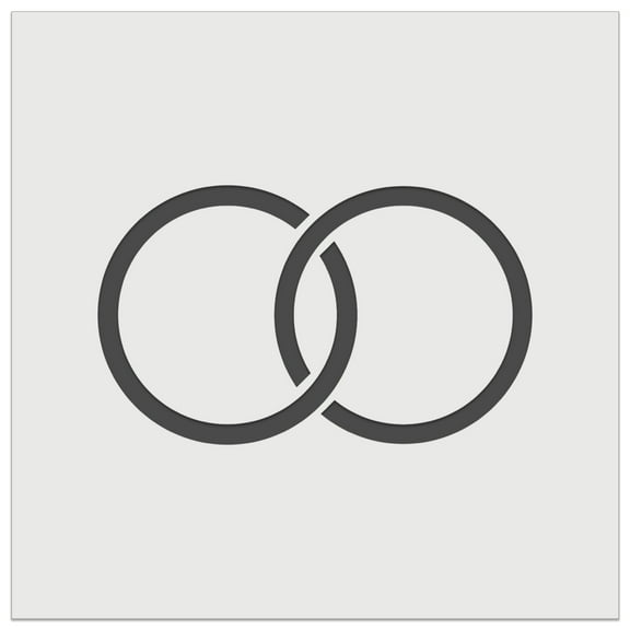 Wedding Rings Overlapping DIY Cookie Wall Craft Stencil - 5.5 Inch