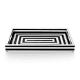 thumbnail image 2 of Handicrafts Home Handmade Wooden Tray- Multipurpose Decorative Coffee Table Centerpiece Tray, Black & White 11 x 17 inches, 2 of 6