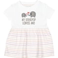 thumbnail image 3 of Inktastic My Grandpop Loves Me Elephant Girls Baby Dress, 3 of 5