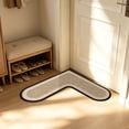 thumbnail image 4 of Corner Sink Kitchen Mat, L Shaped Rug for Kitchen, Super Absorbent Kitchen Floor Mats, Anti-Slip Washable Anti-Fatigue Corner Carpet for Sink Area, Oil & Water Proof Kitchen Mat, 20x20IN, 4 of 8