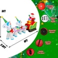 thumbnail image 5 of Papá Noel inflable en trineo navideño, 2 unicornios, 9 pies, 5 of 5