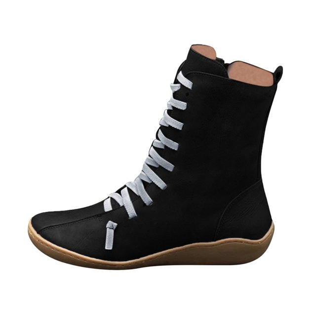 Kcodviy Bottes à la Cheville Rétro Cheville Femmes Mi-Shorts Léopard Femmes pour Femmes Mi Femmes Bottes Bottes Épaisses Femmes Mi Mi-Mollet Chaussures Bottes Femmes Femmes Mi-Bottes