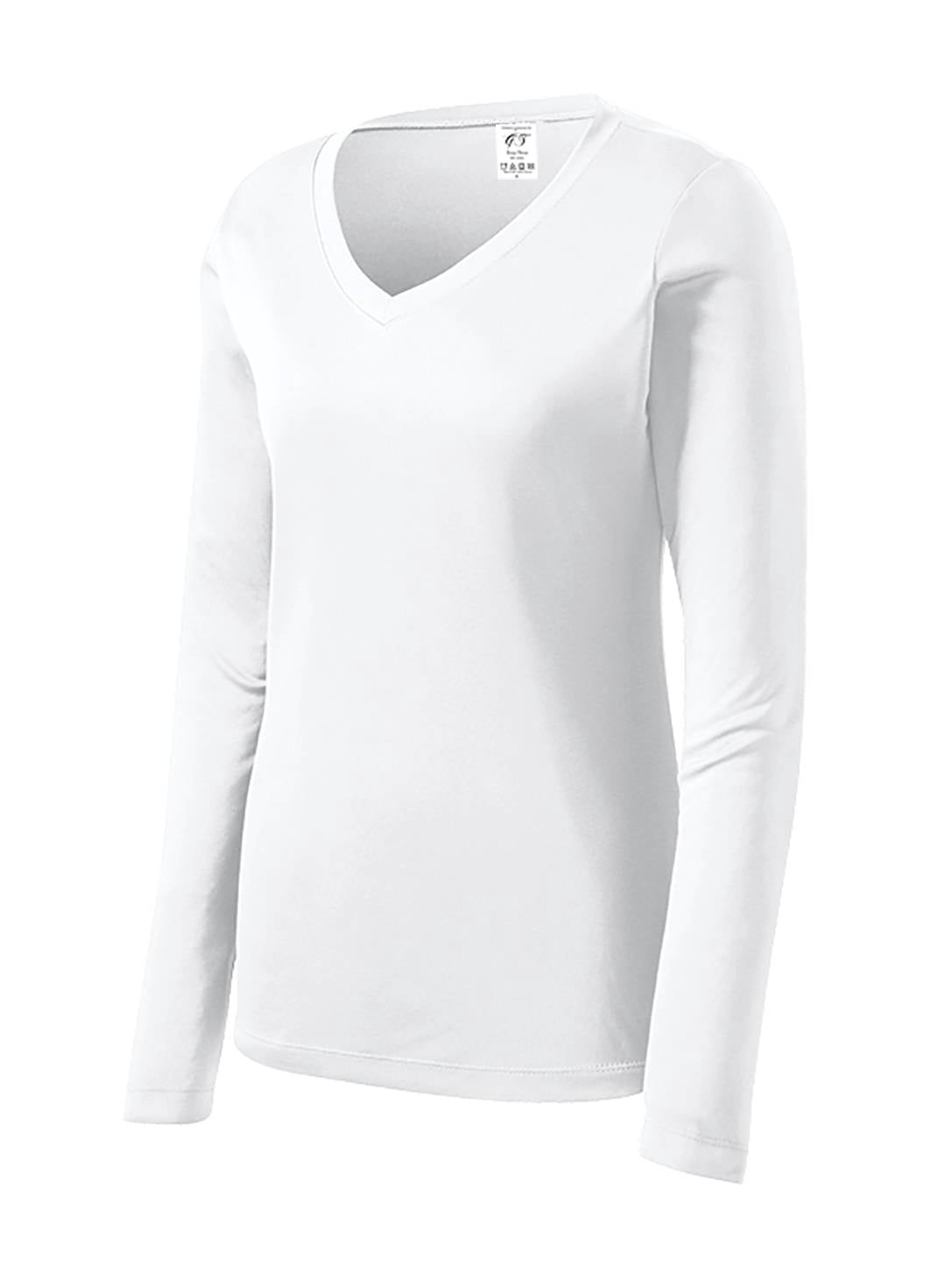 Gravity Threads T-Shirt à Manches Longues pour Femmes - Blanc - Petit