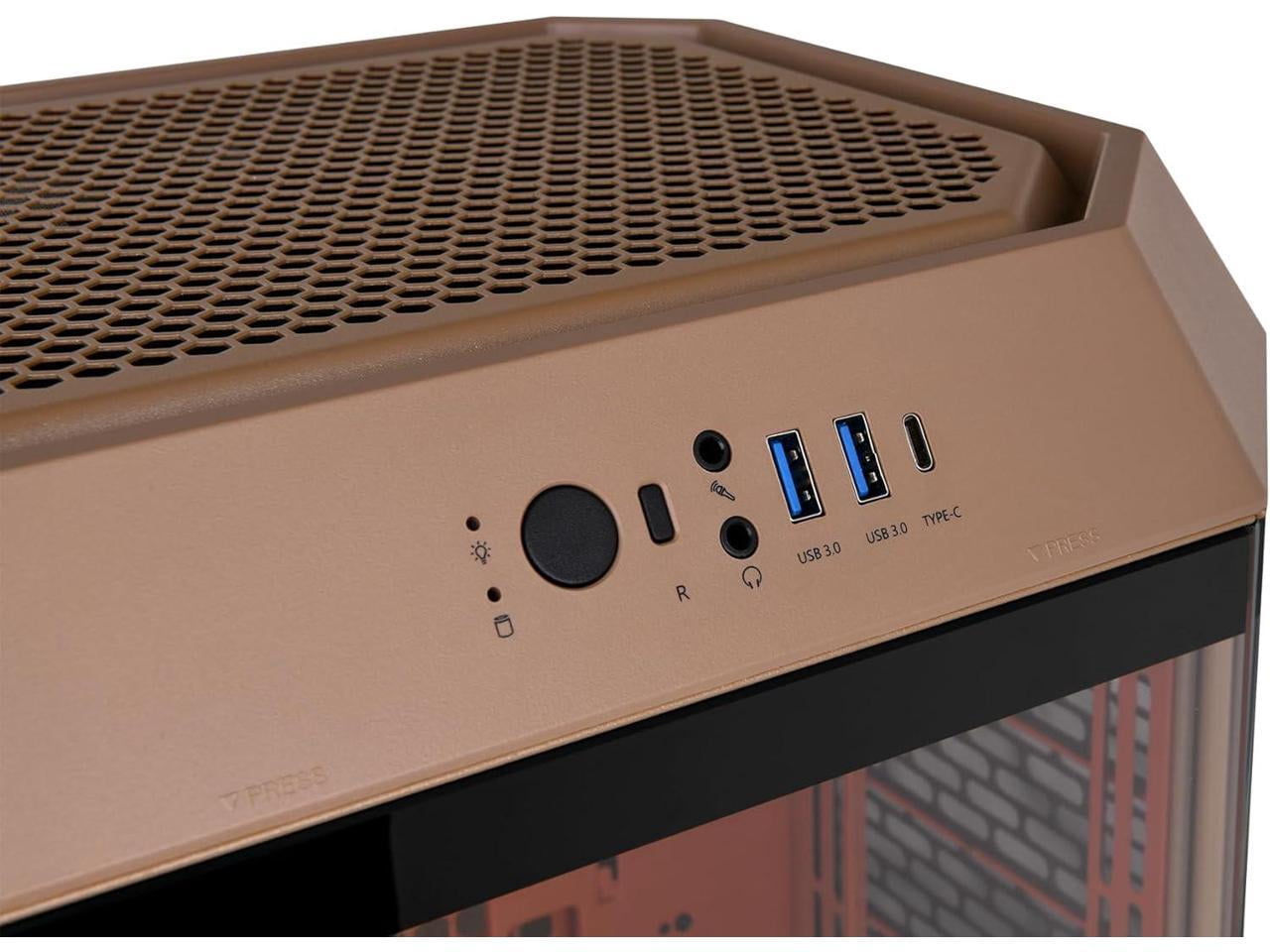 Thermaltake Tower 300 Gravel Sand Micro-ATX Case; 2x140mm CT Fan Included; Support Up to 420mm Radiator; Optional Chassis Stand Kit Allows Horizontal Display; CA-1Y4-00SGWN-00