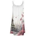 thumbnail image 4 of Eiffel Tower Womens Summer Dresses Casual Sleeveless Tshirt Sundresses Vacation Beach Cover Up Dress, 4 of 8