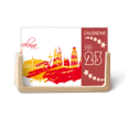 thumbnail image 1 of City Outline Red Yellow Barcelona Desk Calendar Desktop Decoration 2023, 1 of 3