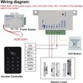 thumbnail image 3 of RFID Standalone Access Control Card Reader with Keypad + 10 Keys Tk4100 for Home/Apartment/Factory Secure System, 3 of 5