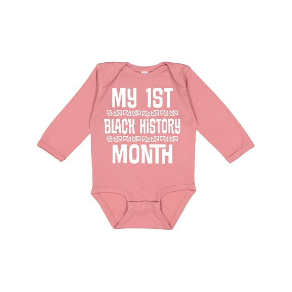 Inktastic 1st Black History Month Boys or Girls Long Sleeve Baby Bodysuit