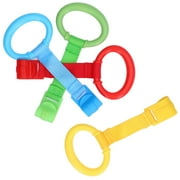 Zaqw 4pcs Baby Pull Up Rings Plastic Material Ergonomic Design Safe Practical Different Colors Walking Assistant for Toddler,Infant Pull Up Bar