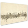 thumbnail image 2 of Trademark Fine Art "London England Skyline Sheet Music II" Canvas Art by Michael Tompsett, 2 of 3