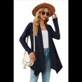 thumbnail image 1 of Cardigan pour Femmes Chic Décontracté à Manches Longues à devant Ouvert Chandails Cardigan Bleu Marine TG, 1 of 6