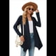 thumbnail image 1 of Cárdigan para Mujer, Elegante, Informal, de Larga, Abierto, Azul Marino, Talla S, 1 of 6
