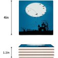 thumbnail image 3 of FMSHPON Happy Halloween Set of 6 Coaster for Drinks, Absorbent Ceramic Stone Coasters Cup Mat with Cork Base for Home Kitchen Room Coffee Table Bar Decor, 3 of 4