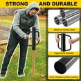 thumbnail image 6 of SOUMNS 17 inch Post Driver with Handles, Steel Heavy Duty Fence Post Driver, Black, 6 of 7