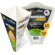 ValvoMax Disposable Funnel Collapsible, 8 oz, (12 Pack)