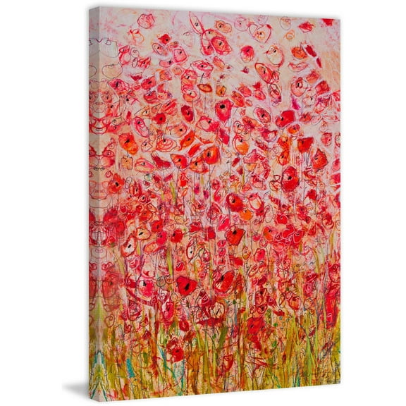 "Sea of Flowers" Painting Print on Wrapped Canvas