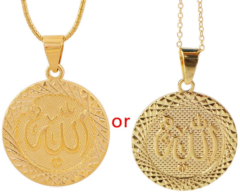 Color Allah Pendant Necklace Chain 