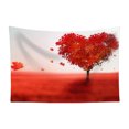 thumbnail image 2 of XWSHYW Mantas Tapiz de Tela con Diseño de Paisaje de Árbol En Forma de Corazón de Amor, Decoración de Dormitorio, Colgante de Pared, 60X52 Pulgadas, 2 of 6