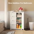 thumbnail image 5 of Aiho 33.5 "H Wooden Bathroom Storage Cabinet with 4 Drawers, a Cupboard and Adjustable Dividers for Bathroom,Living room,and Bedroom - White, 5 of 8