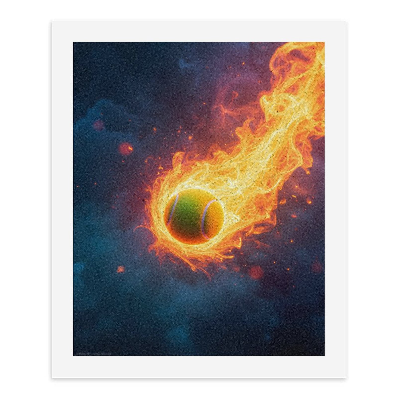 Paint by Numbers Kit for Adults, Flaming Tennis Ball Comet Sky Paint by Numbers, Easy Paint by Numbers Kit for Adults Beginner, DIY Adult Paint by Number Kits on Canvas, Home Decor
