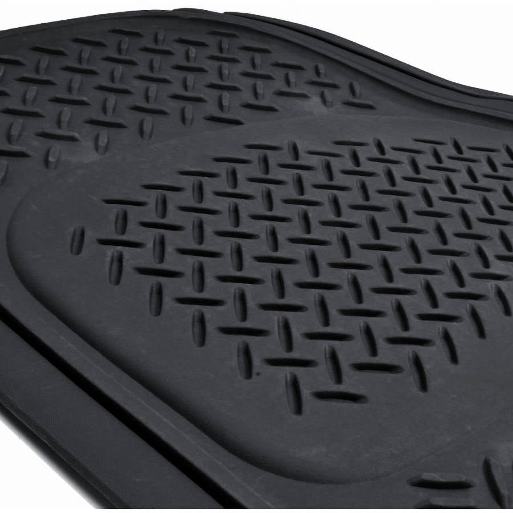 BDK Super Duty Rubber Floor Mats for Car SUV and Van 3 Rows, All Weather, Heavy Duty, 3 Colors