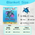 thumbnail image 4 of Sea Turtles Blanket for Girls, Just A Girl Who Loves Turtles Throw Blanket, Soft Kids Kawaii Blanket Sea Turtles Gifts for Birthday Christmas 50x60 inches, 4 of 6