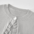 thumbnail image 4 of ZACPNCV Girls Cardigan Sweater Toddler Baby Kids Long Sleeve Dress Up Button Closure Cropped Jacket Tops Gray 7-8 Years, 4 of 7
