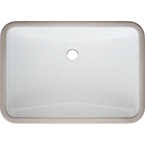 Proflo PF2114UAWH Norris 22-13/16" Rectangular Vitreous China Undermount Bathroom Sink -