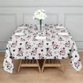 thumbnail image 3 of White Cow Heart Pattern Square Tablecloth,Waterproof Square Table Cover,Wipeable Spillproof Washable Table Cover for Home Kitchen Party Decor 42"X42"(107x107cm), 3 of 6