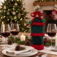 thumbnail image 5 of Clearance Under $1.59 Christmas Wine Bottle Sleeve Decoration Reusable Holiday Cover For Home Green 11.81*5.51 In, 5 of 5