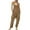 Khaki, variant on Jumpsuits Overalls for Women Casual Adjustable Straps Sleeveless Floral Print Looses Round Neck Solid Color Long Summer Rompers Jumpers with Pockets