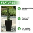 thumbnail image 5 of Luxenhome Stone Plant Pots, Large Planters for Indoor Outdoor Plants, 24" Tall Planter for Front Porch, Flower Pots, Planting Pot Used in Patio, Living Room, Macetas Para Plantas Interior Elegantes, 5 of 8