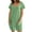 Green, variant on CheerKidz Women's Solid Color Short Sleeve Jumpsuit Loose Fitting Double Pocket Seam Design for Comfort(Beige,M)