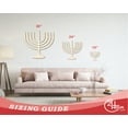 thumbnail image 3 of Unfinished Wood Menorah Shape | Craft Cutout | up to 46" DIY 18" / 1", 3 of 3