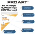 PRO ART Drafting Triangle, 10inch, 45/90 Degrees, Fluorescent Orange