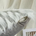 thumbnail image 4 of Home Soft Things Feathery Faux Fur 2 Piece Throw Pillow Cover Set - Grey - 20" x 20", 4 of 8