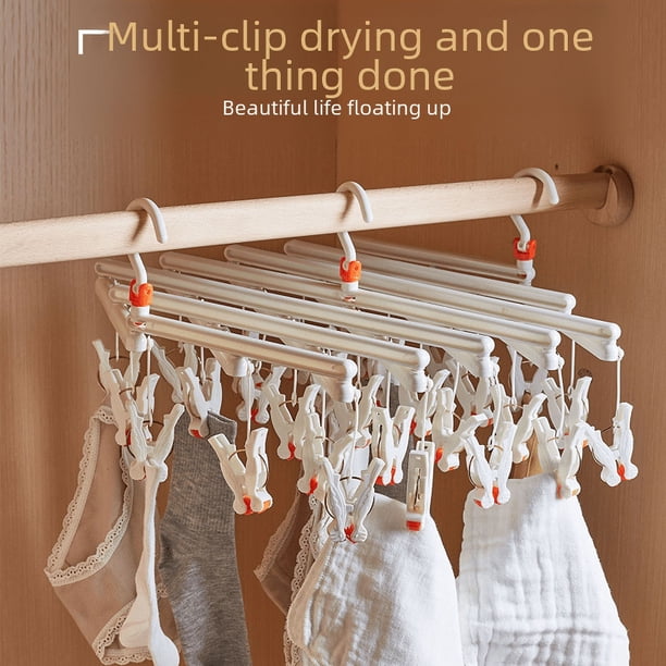 Clip de plástico para calcetines, clip para calcetines, tendedero con múltiples clips, pinza para ropa, tendedero para calcetines, tendedero para calcetines