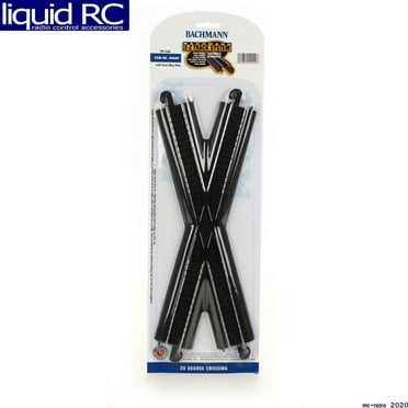 HO 30Â° Steel Crossing on Black Roadbed (1/Cd)